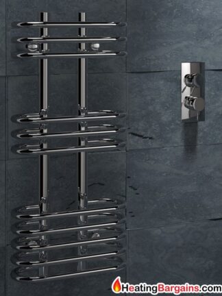 Kudox Cordoba Designer Towel Rail 300mm x 650mm Chrome